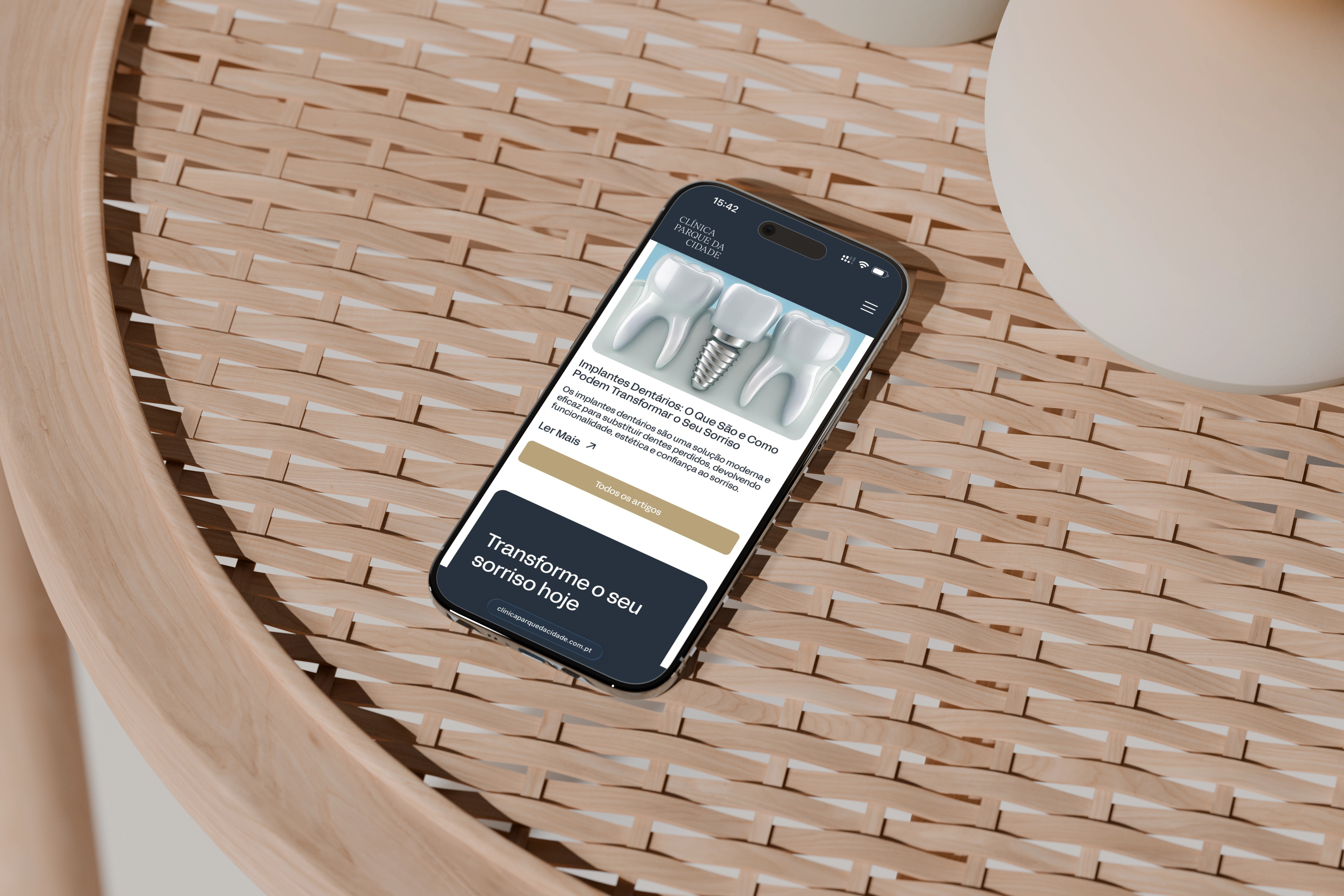 Clínica Parque da Cidade — mobile mockup