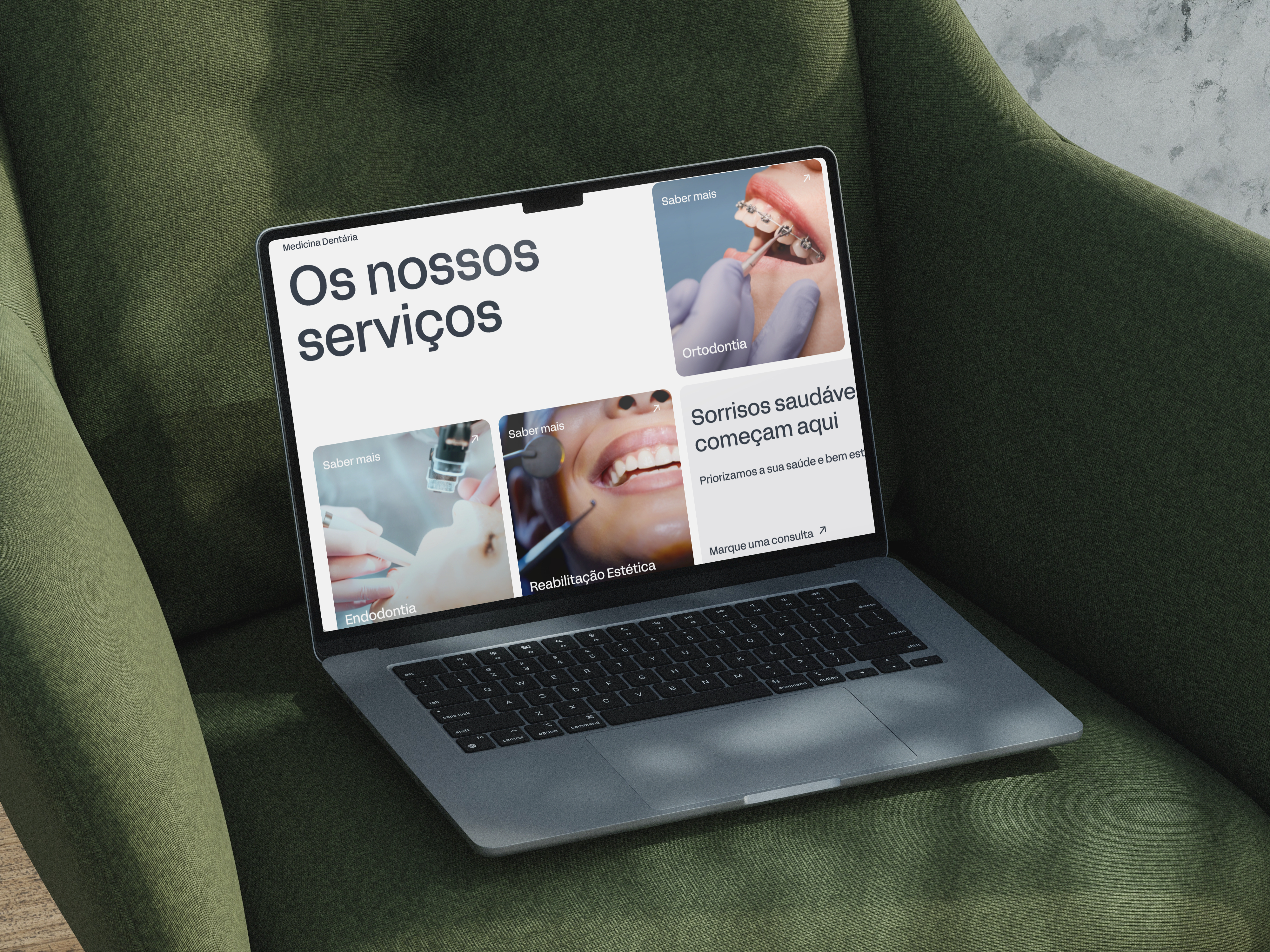 Clínica Parque da Cidade — desktop mockup